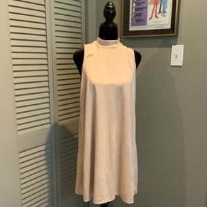 Ultra Flirt, Sleeveless Mini Dress, Tan, Large